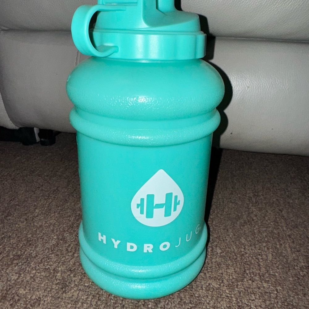 HydroJug Teal Water Bottle with Matching Straws - Picture 2 of 3